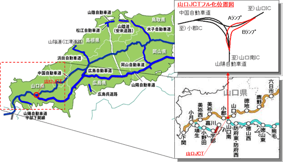 山口JCTフル化位置図