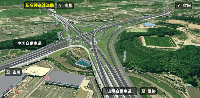 新名神高速道路　完成イメージ図