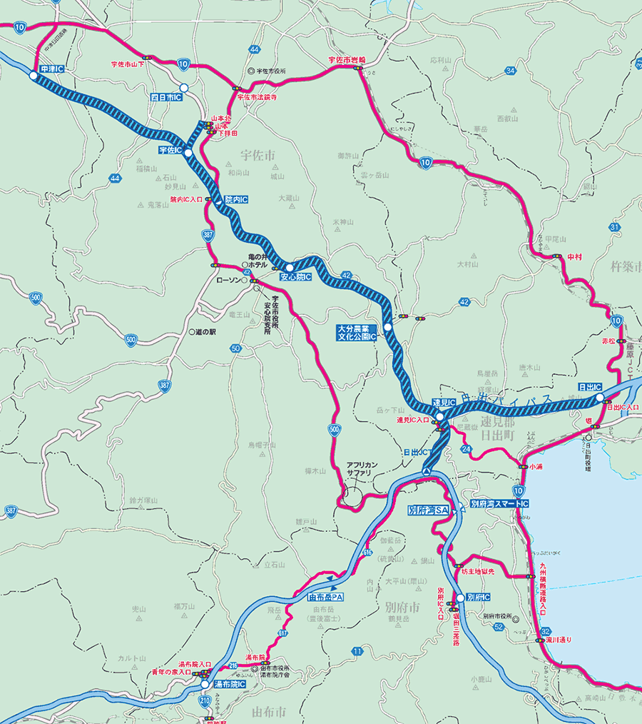 東九州自動車道（中津IC～日出JCT）・日出バイパス