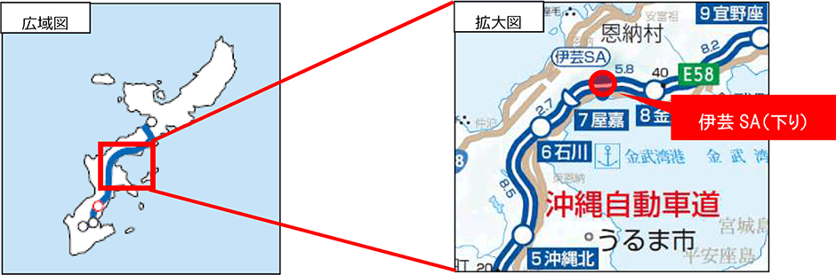 E58 沖縄自動車道 伊芸SA（下り）