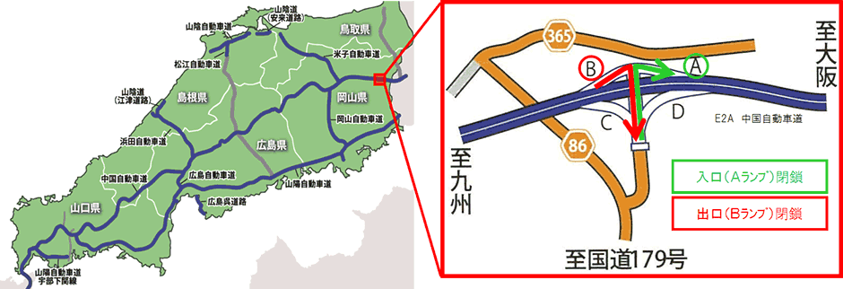 位置図 作東IC概略図
