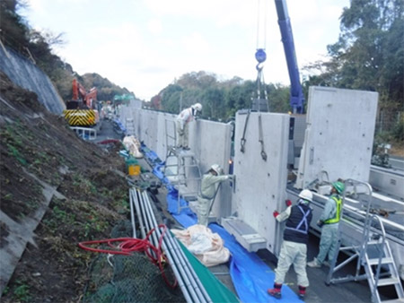 仮設防護柵設置