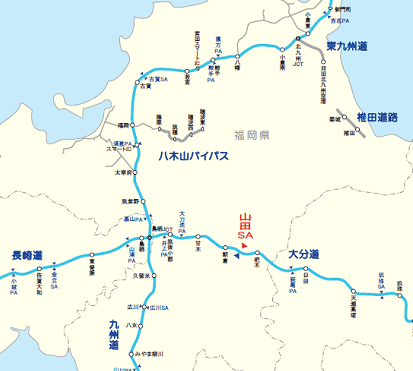 山田SA位置図