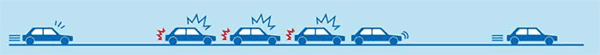 車間距離をつめ過ぎない