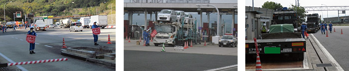 高速道路入口等における指導取り締り 