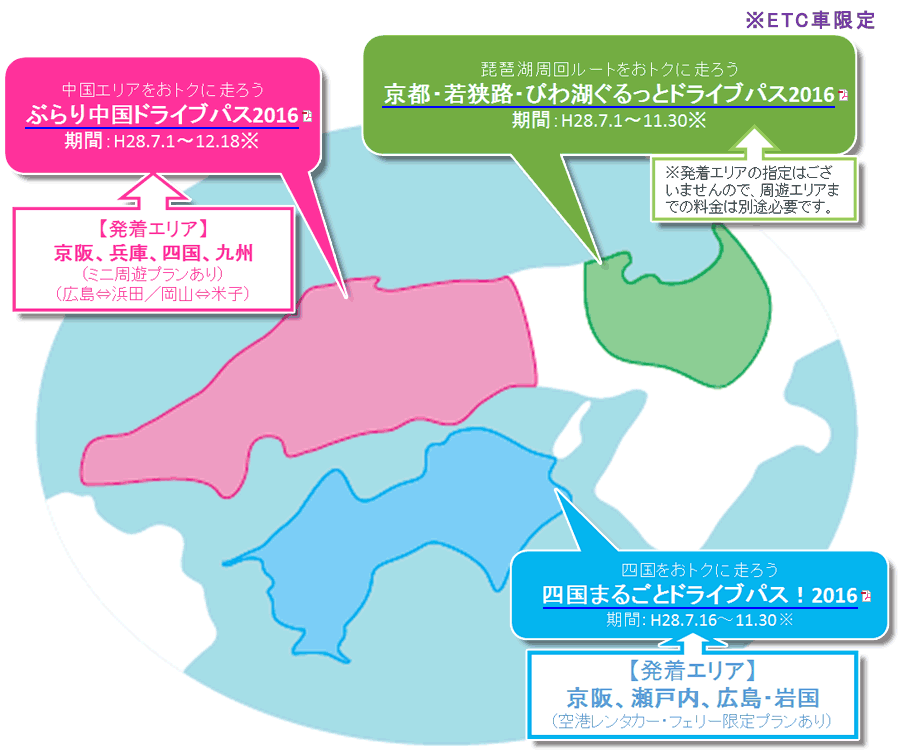周遊エリア乗り放題ドライブパス
