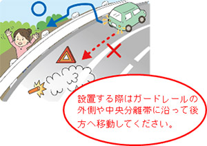 後続車へ合図を!