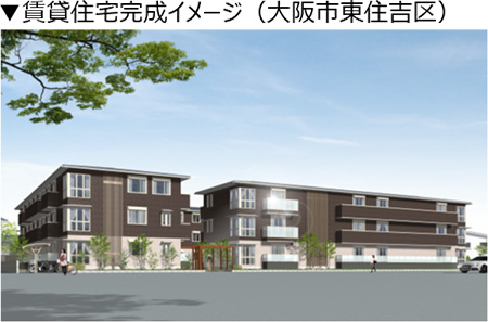 賃貸住宅完成イメージ(大阪市東住吉区)