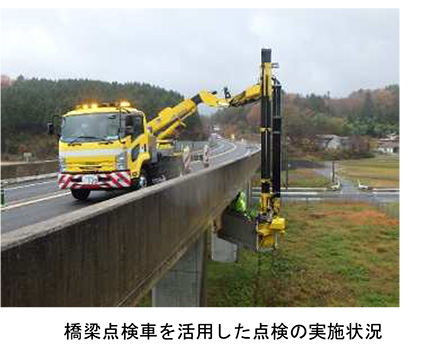 橋梁点検車を活用した点検の実施状況
