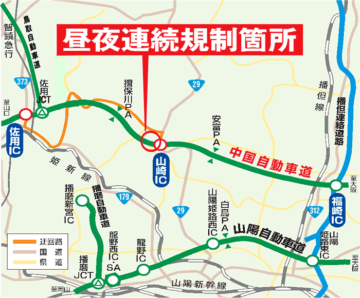 昼夜連続規制箇所