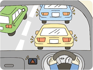 渋滞末尾での追突事故にご注意を