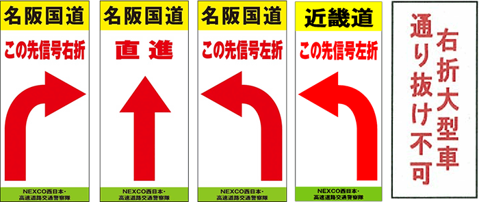 う回案内看板（案内例）