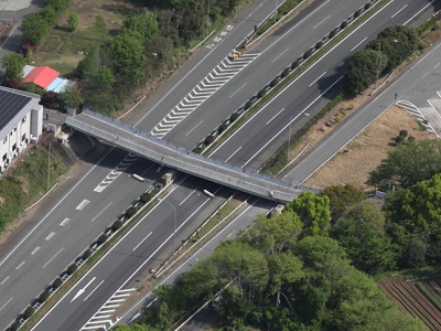 跨道橋(府領橋)の被害状況