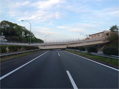跨道橋（府領橋）の被害状況