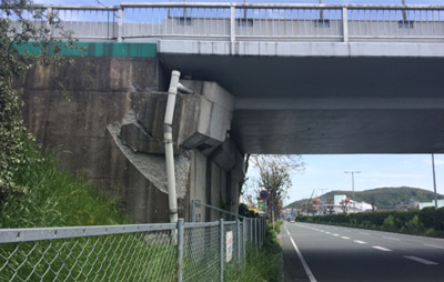 ランプ橋（東原橋）の被害状況
