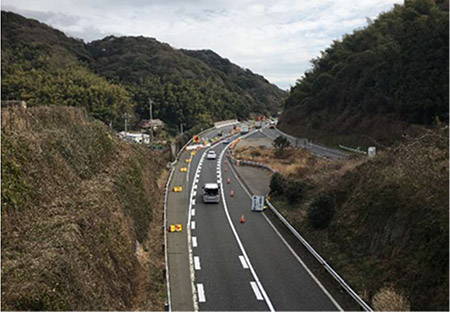 対面通行規制の状況