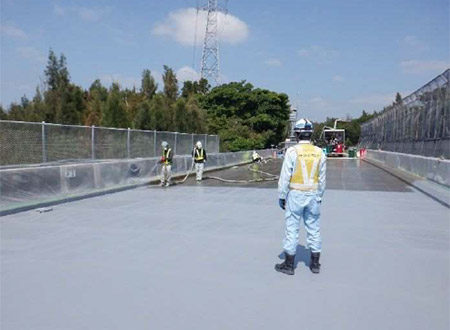 （5）床版防水工の作業状況