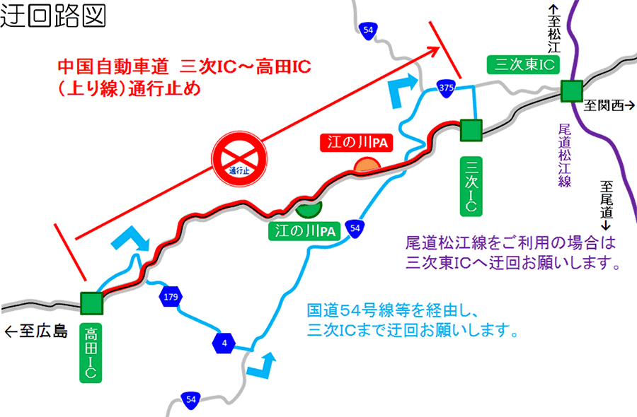 通行止め時迂回路のご案内
