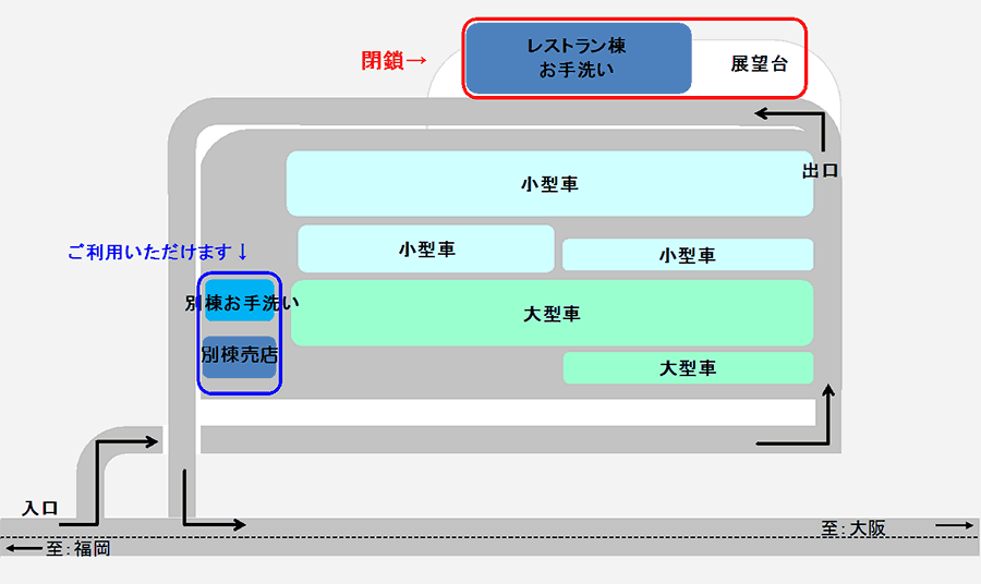 関門橋めかりPA（上り線）