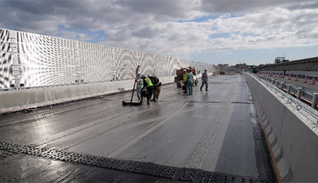 床版防水塗布状況