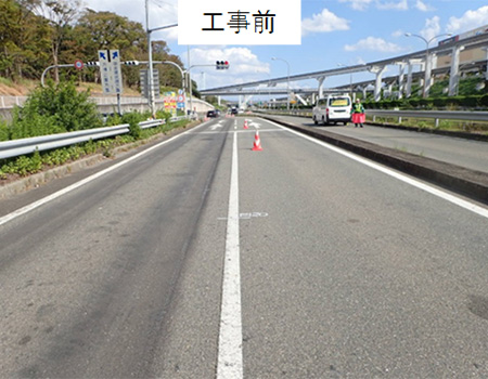 舗装補修工事（中国吹田IC　出口ランプ）