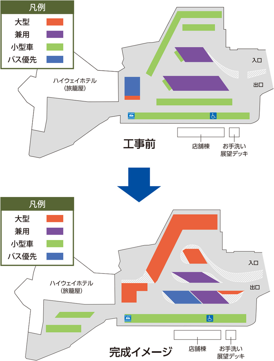 近隣の休憩施設のご利用について