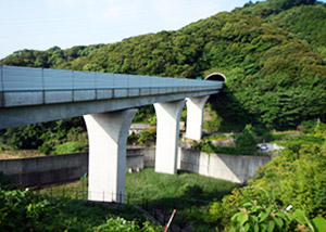 中里トンネル、清水川橋付近現況写真