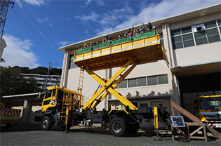 マスコミ向け現場公開の様子