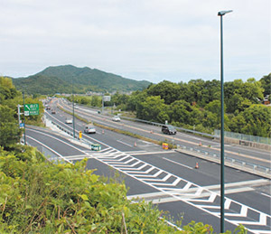 津田寒側IC付近