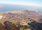 東九州自動車道 苅田北九州空港ICの上空写真