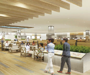 明石SA上下集約型リニューアルイメージ