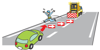 高速道路上作業の安全確保イメージ