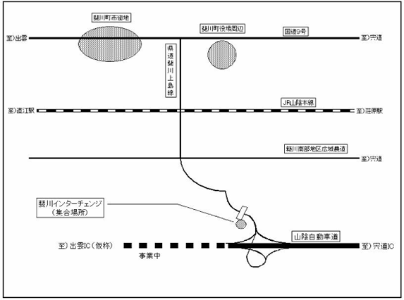 斐川インターチェンジ案内図