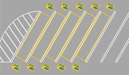 図-2短時間限定駐車マス路面標示