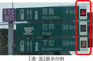 『満・混雑』表示の例