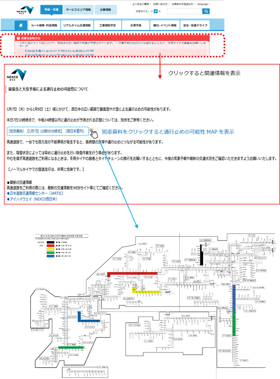 冬の高速道路の安全・安心について