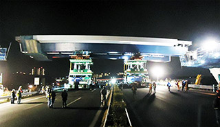 和歌山向き（Cランプ）の橋の架設イメージ
