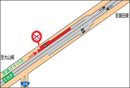 E88京滋バイパス 巨椋IC（上り線入口）