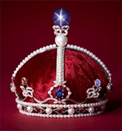 サファイア姫の王冠の展示