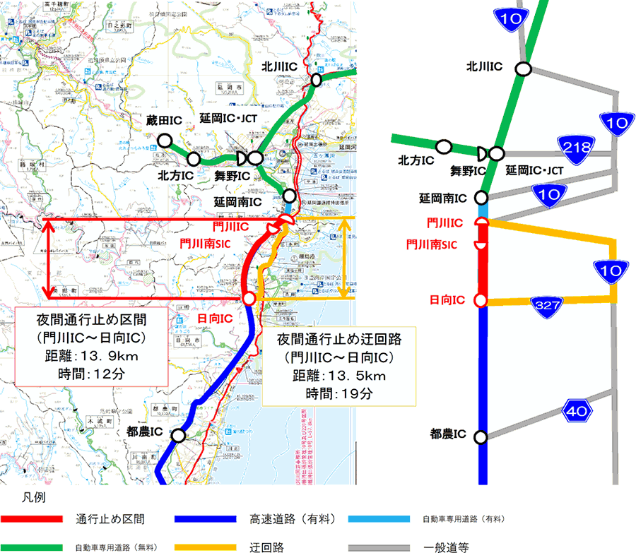 東九州自動車道（門川IC～日向IC）