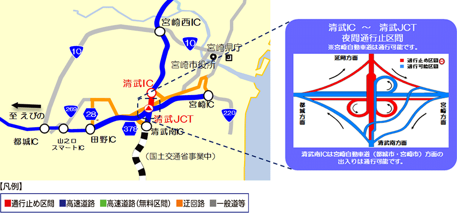 E10東九州自動車道　（清武IC～清武JCT）