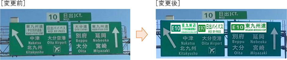 道路標識の変更イメージ