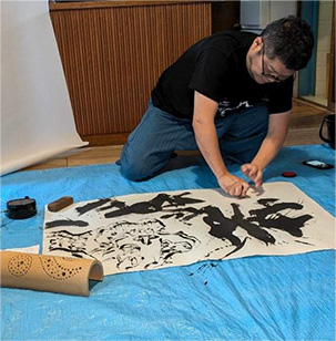 happy 書家 いち咲 書道展示コーナー