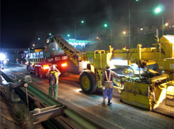 舗装補修工事の状況