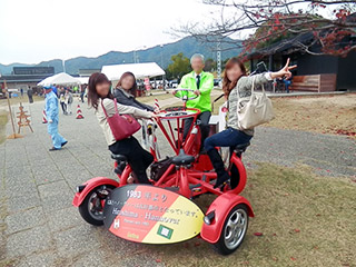 カンファレンスバイク（7人乗り自転車）の試乗会