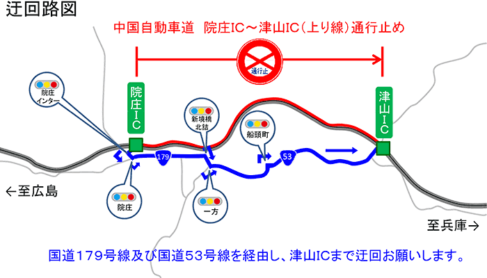 通行止め時迂回路のご案内