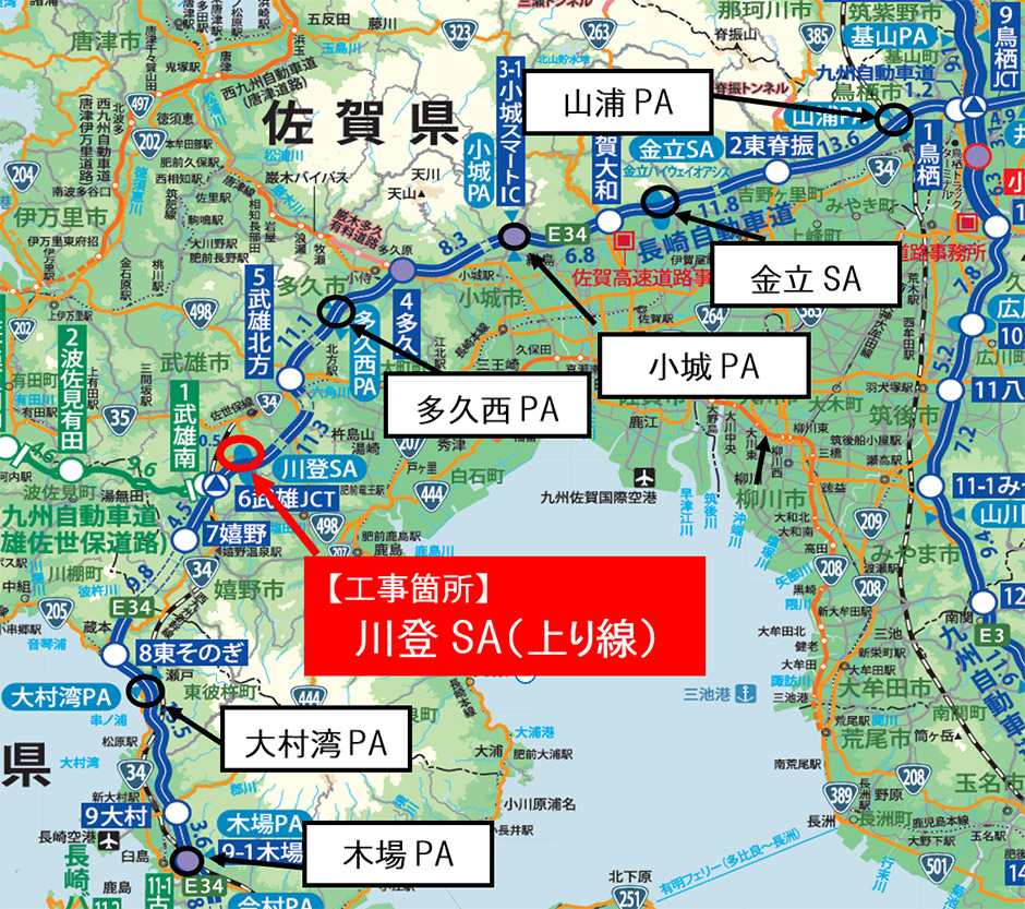 夜間通行止め位置図